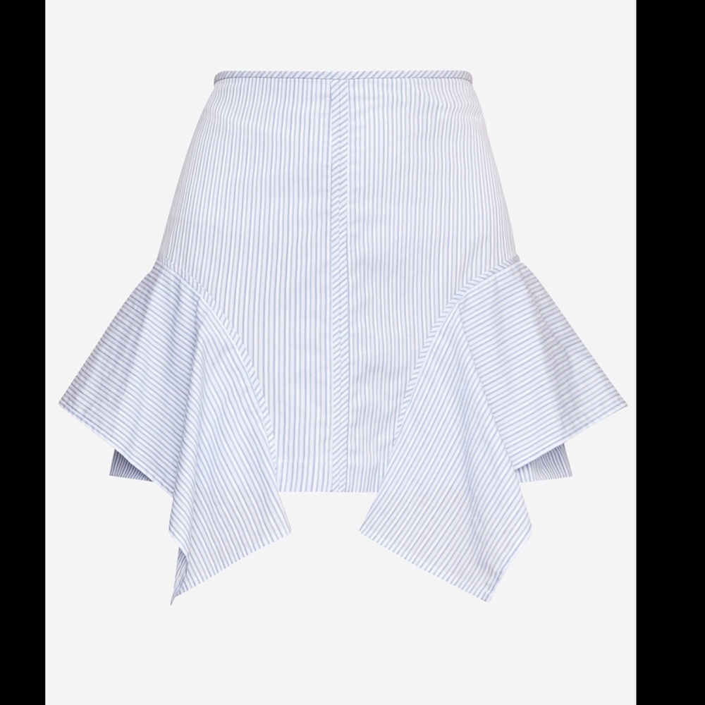 BCBGMAXAZRIA Pinstriped Ruffled Mini Skirt - Picture 4 of 4